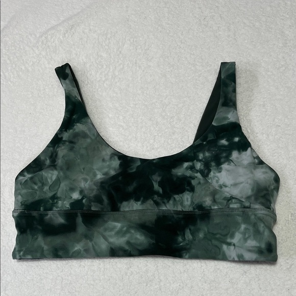lululemon athletica Other - Lululemon Green Tie-Dye Scoop Neck Stretch Sports Bra sz 12 NWOT Comfy Fit